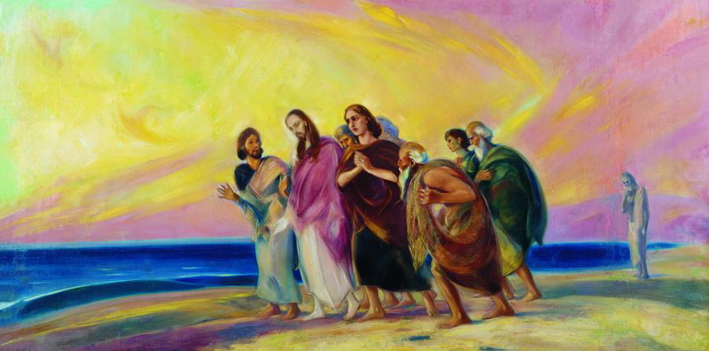 С.Н. Рерих. Христос с учениками. <br>Кон. 1930-х – нач. 1940-х гг. 